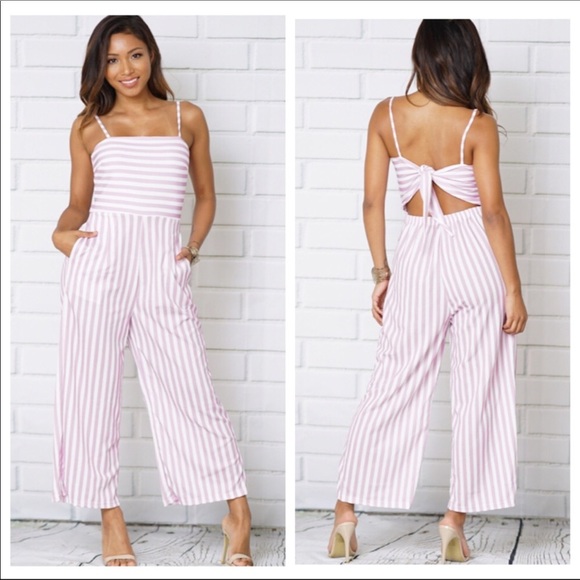 Haute Ellie Pants - New Markdown CECELIA-Tie Back Wide Leg Jumpsuit